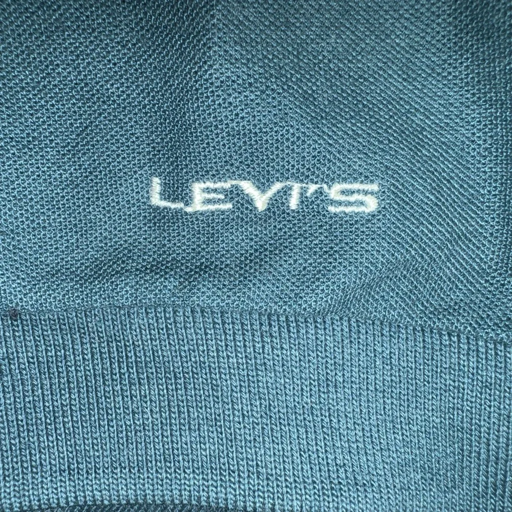 Vintage 1970s Levi's Polo Shirt Mens 2X Single Stitch Short Sleeve Green